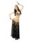 Womens Black And Gold Arabian Jeweled Beaded Belle Dancer Bra Costume